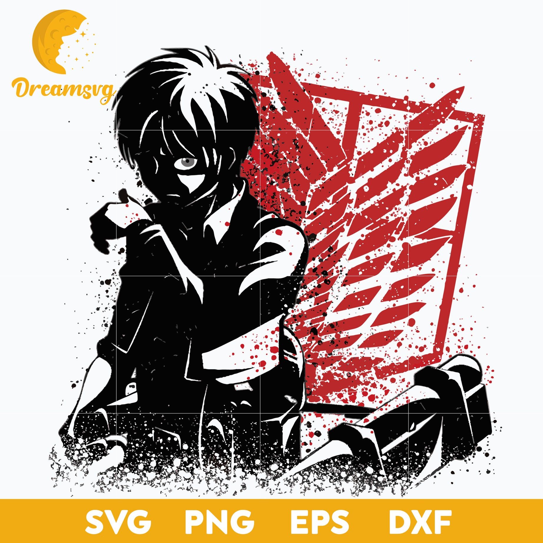 1844x1844 Eren Jaeger Svg, Attack On Titan Svg, file for cricut, Anime svg, png