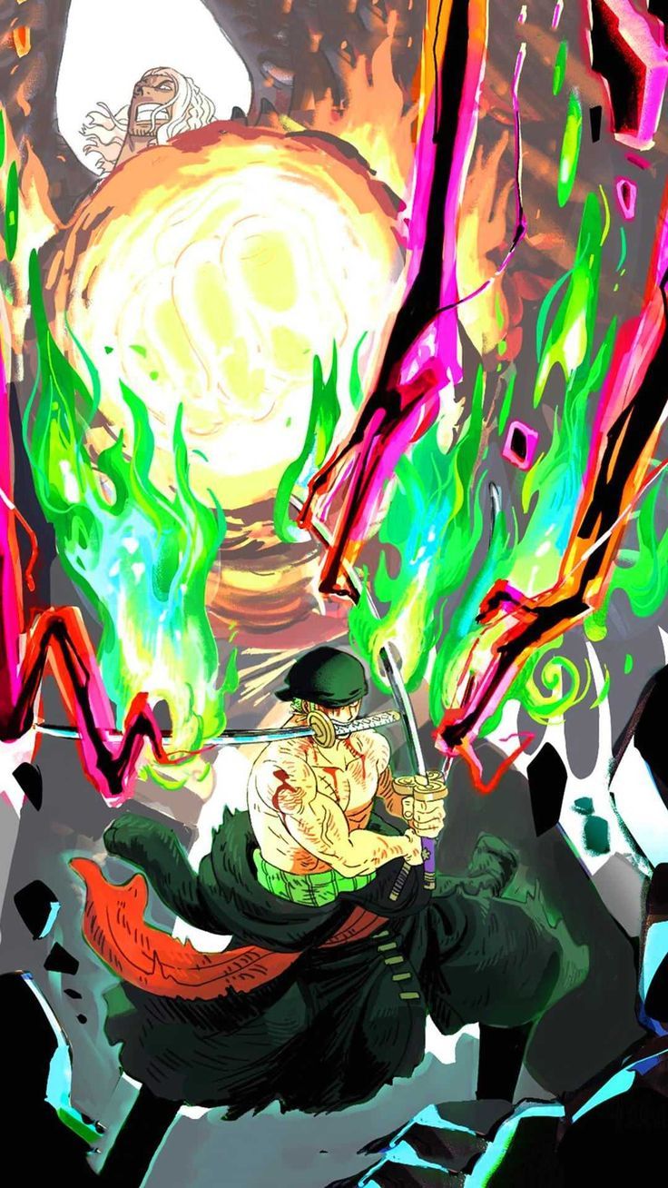 736x1308 Zoro King of Hell Wallpaper