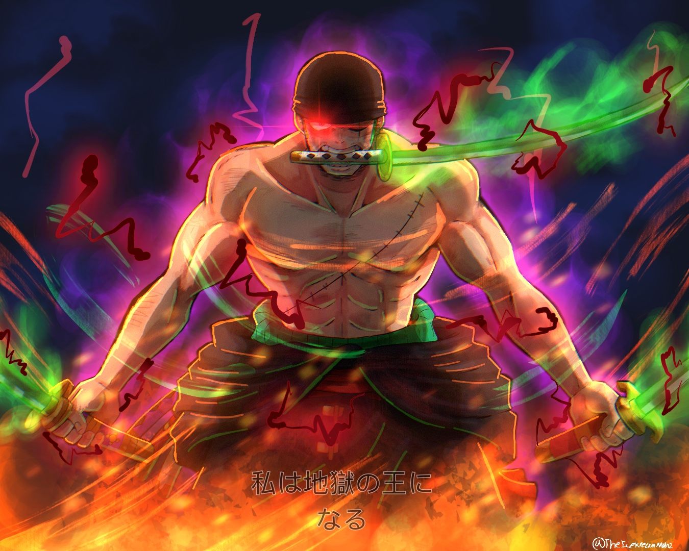 1350x1080 King of Hell ZORO by Theicekreammanz on Newgrounds