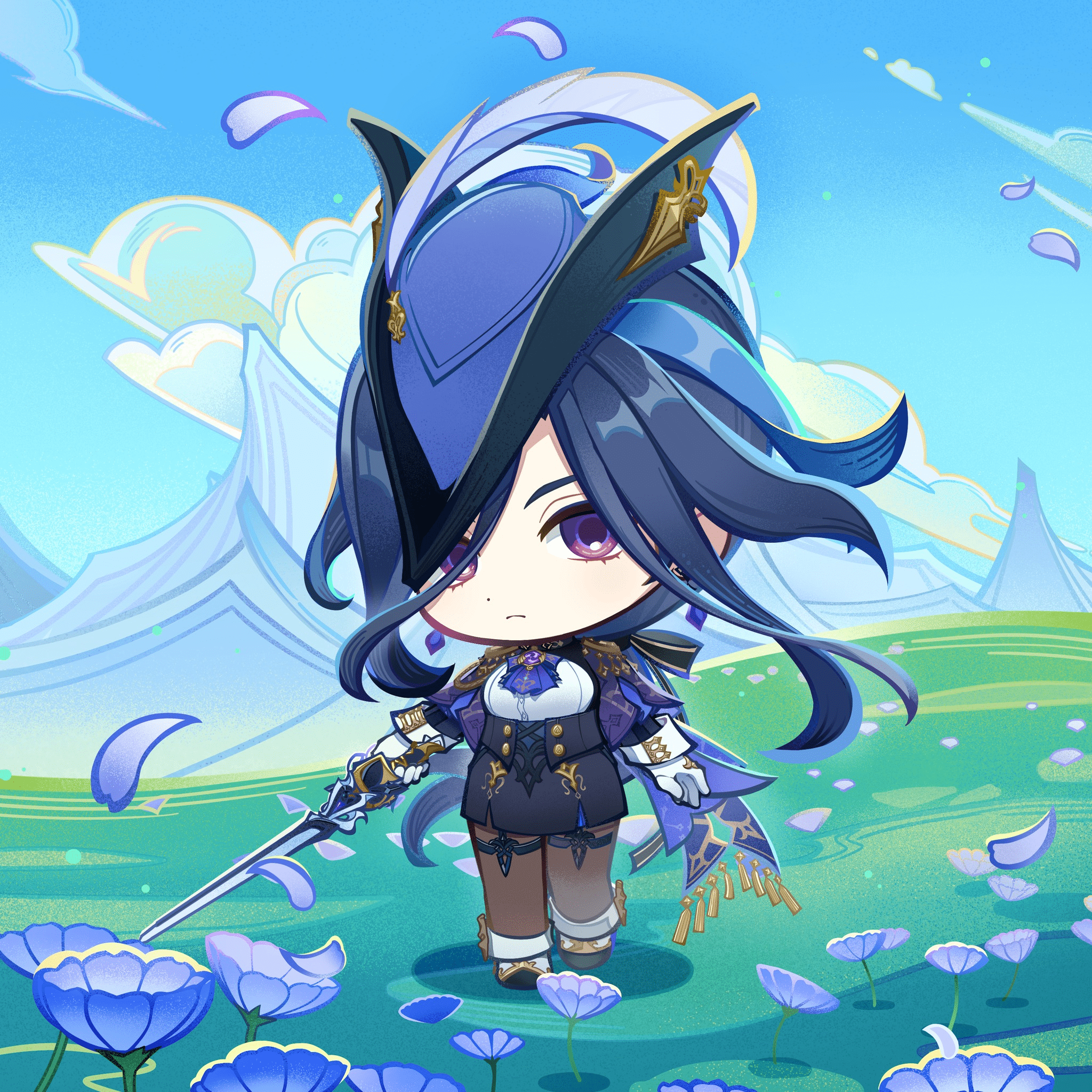 2048x2048 FOR DOWNLOAD Clorinde Unofficial Art Genshin Impact