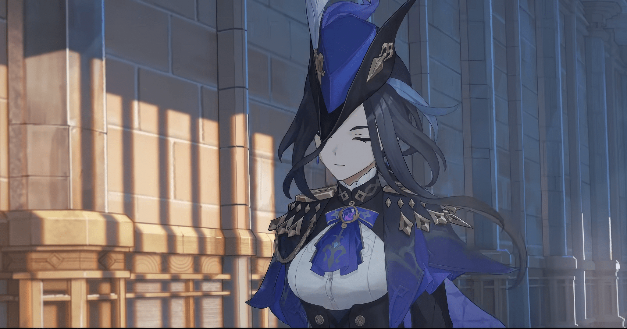 2057x1080 Clorinde of Genshin Impact: HD Gaming Portrait