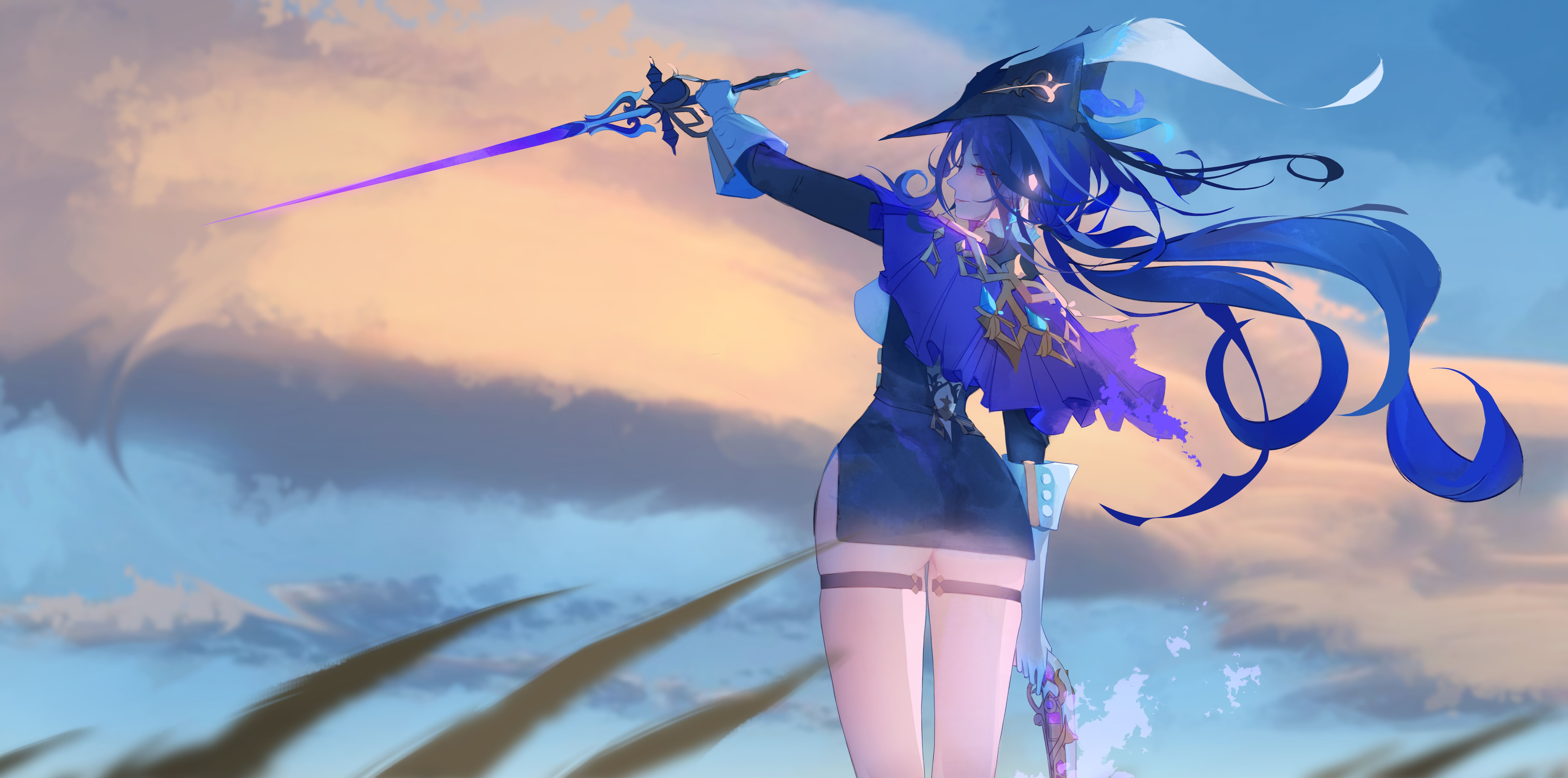 6583x3264 Clorinde Impact Wallpaper by winter (Mangaka) Anime Image Board