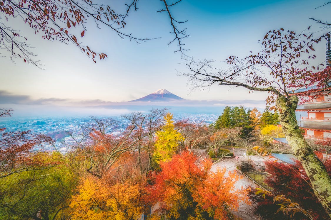 1125x750 Birds Eye View of Japan with a View of Mt. Fuji · Free
