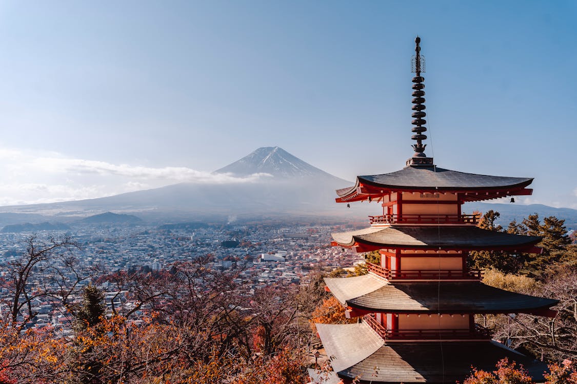 1125x750 Chureito Pagoda with Mount Fuji in the Distance · Free
