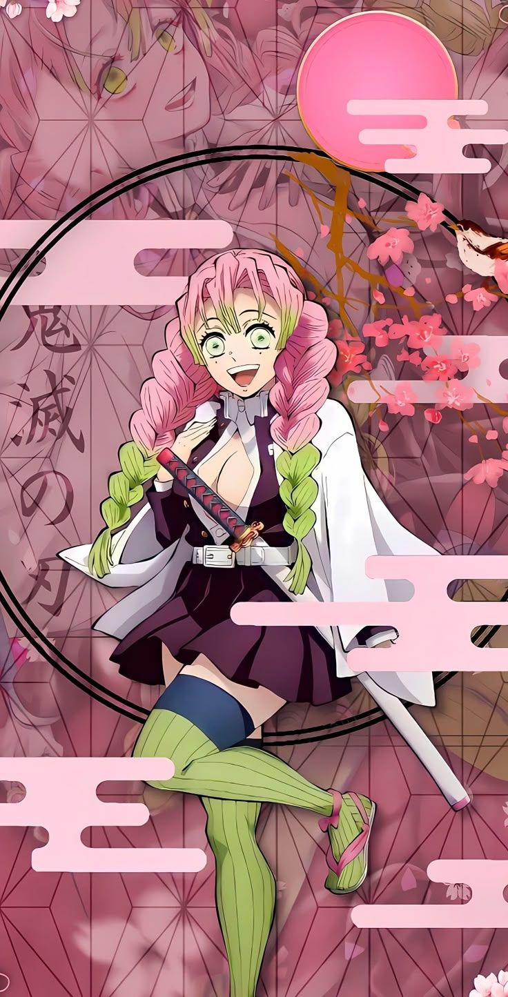 736x1445 Wallpaper Mitsuri Kimetsu no Yaiba, Wallpaper Kanroji Mitsuri Kimetsu no Yaiba HD
