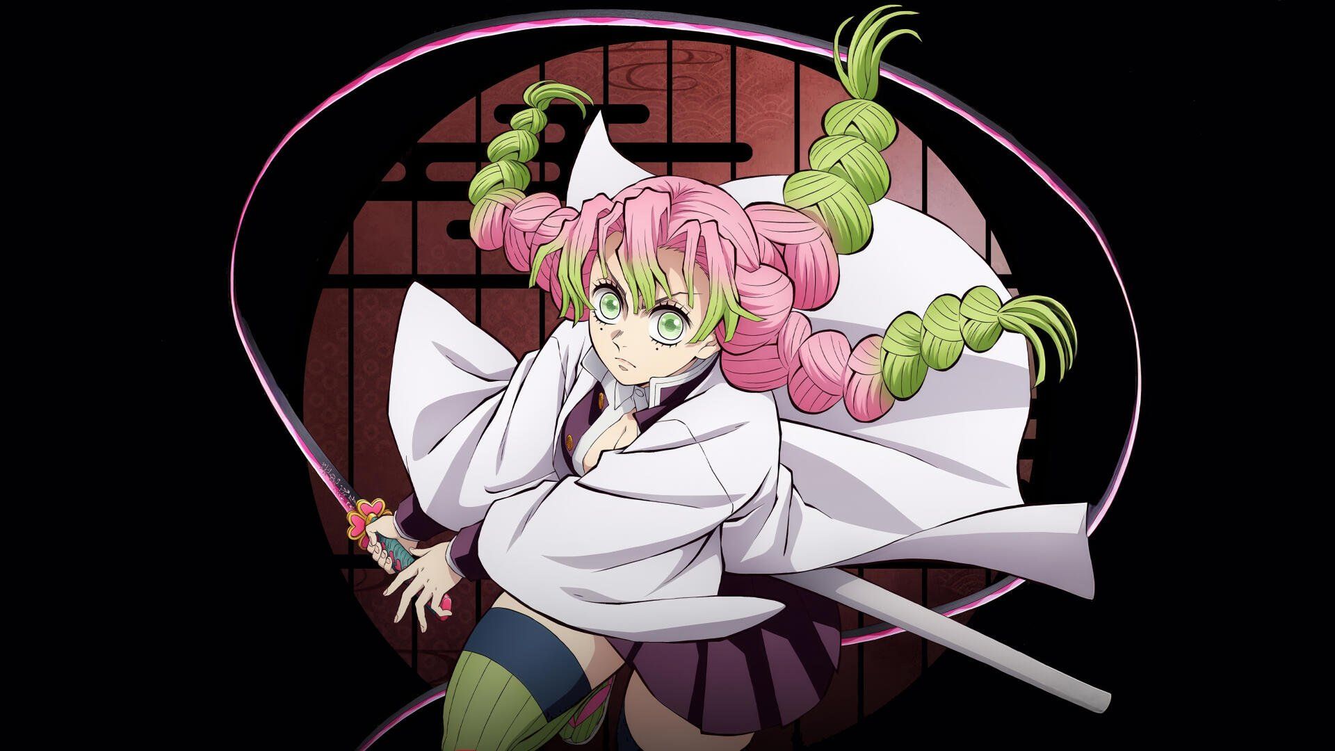 1920x1080 Download Demon Slayer: Kimetsu No Yaiba Mitsuri Kanroji 4k Ultra HD Wallpaper