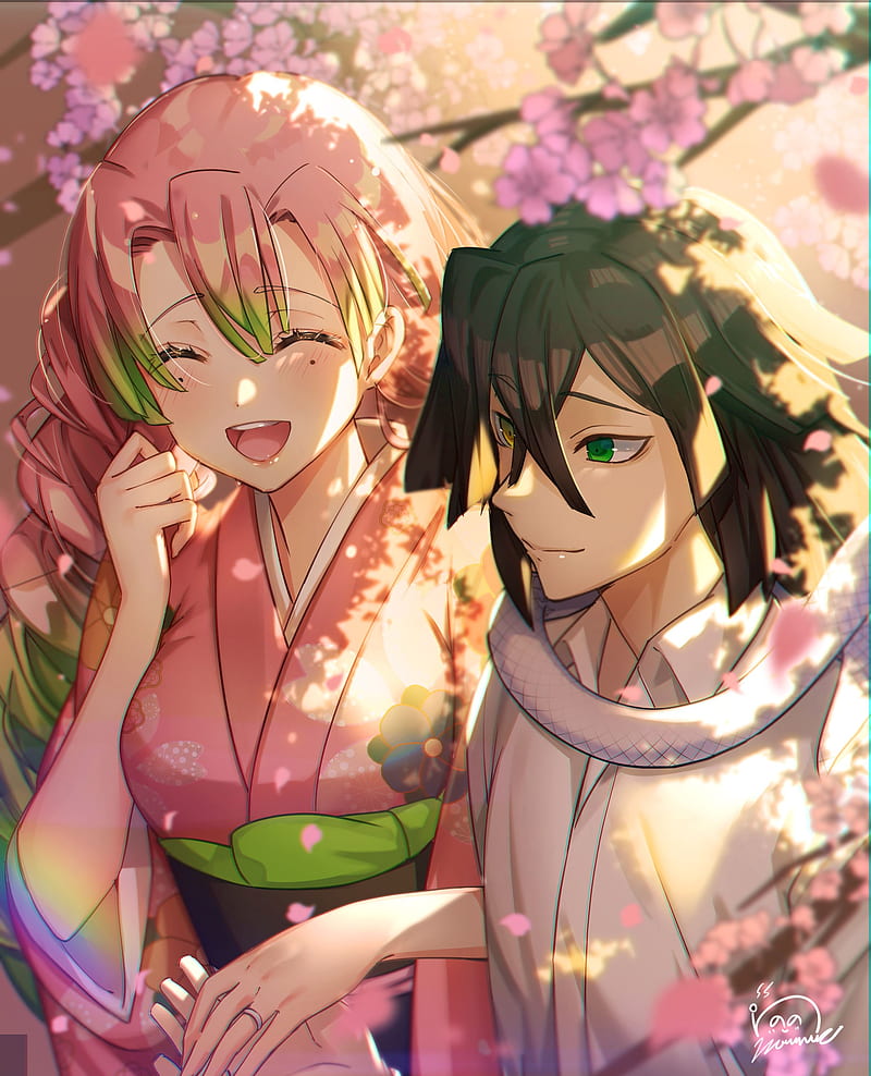 800x988 Mitsuri x obanai, love, demon slayer, HD phone wallpaper