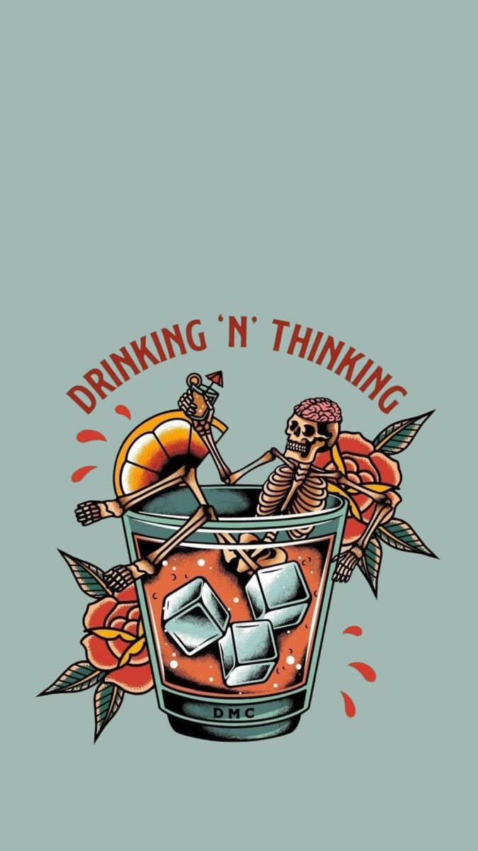 675x1200 Tradi Drink & Skull Wallpaper