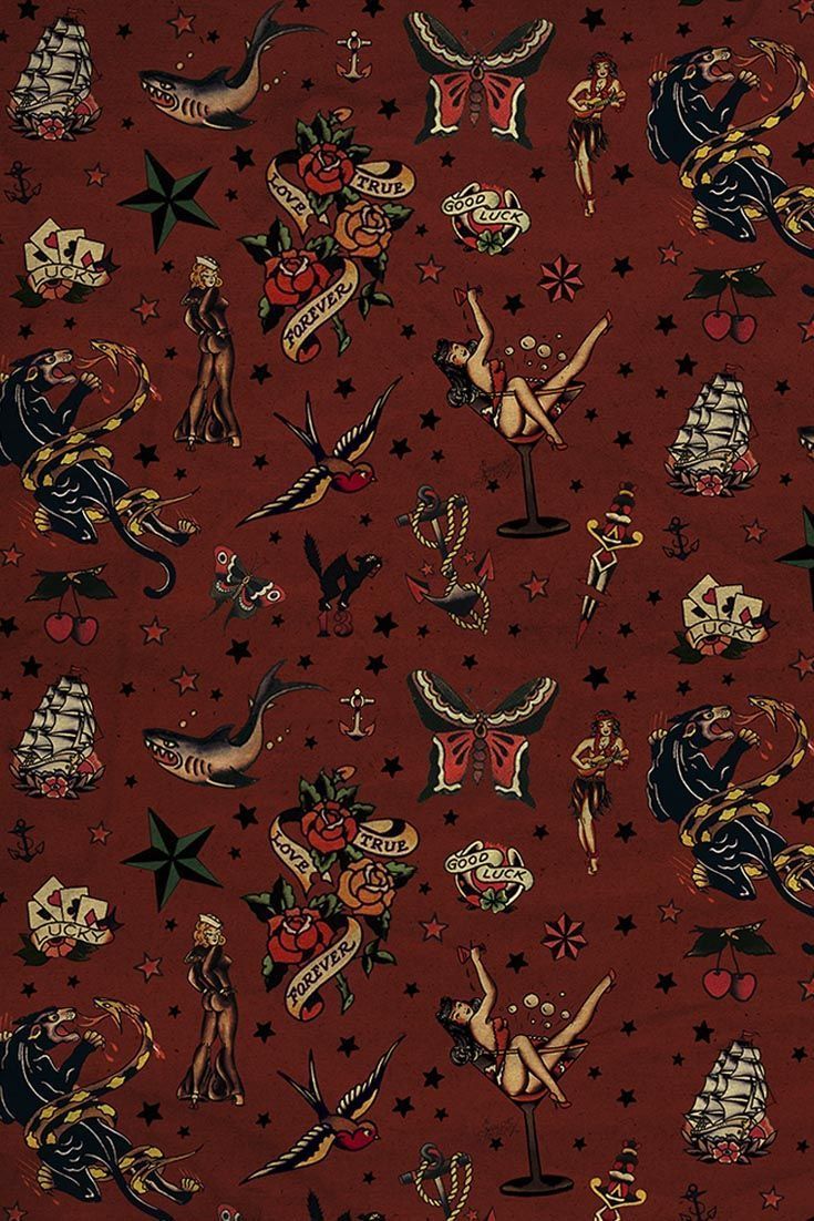 735x1102 Tattoo Sketches. Traditional tattoo wallpaper, Art wallpaper, Vintage tattoo