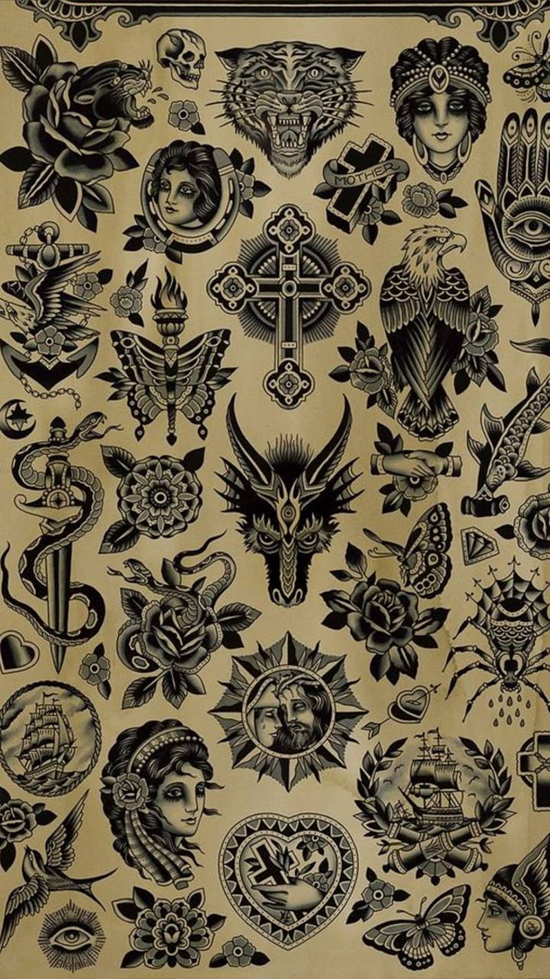 800x1422 HD traditional tattoo wallpaper