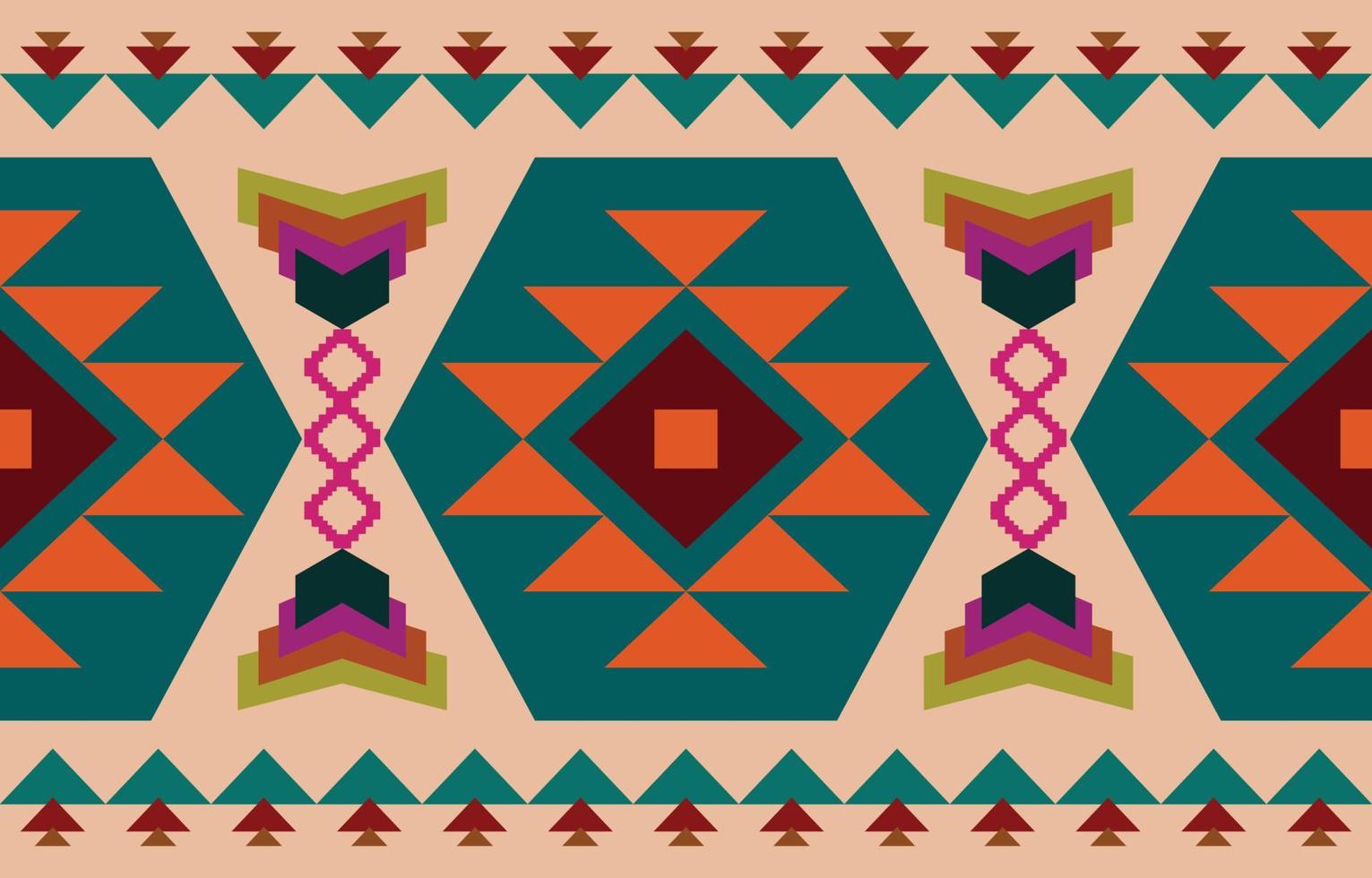 1531x980 Navajo native american fabric seamless pattern, geometric tribal ethnic traditional background, design elements, design for carpet, wallpaper, clothing, rug, interior, embroidery vector illustration