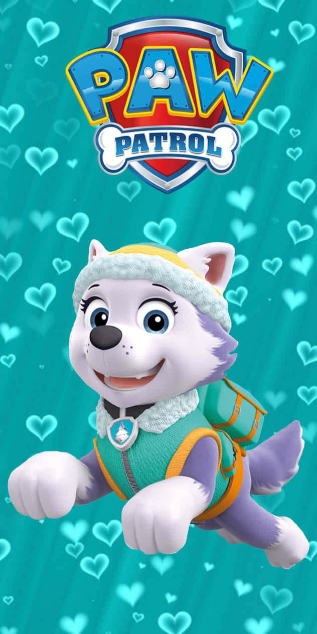 632x1264 Download Skye Paw Patrol Everest Green Cover Wallpaper