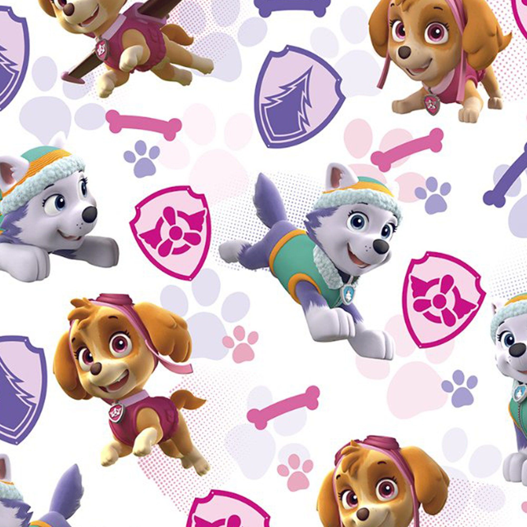 2000x2000 Paw Patrol Girls Kids Skye Everest Novelty Badges Print 100% Cotton Fabric Official Licensed D