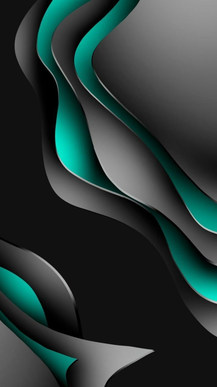 720x1280 Green and Grey Curves Abstract Background