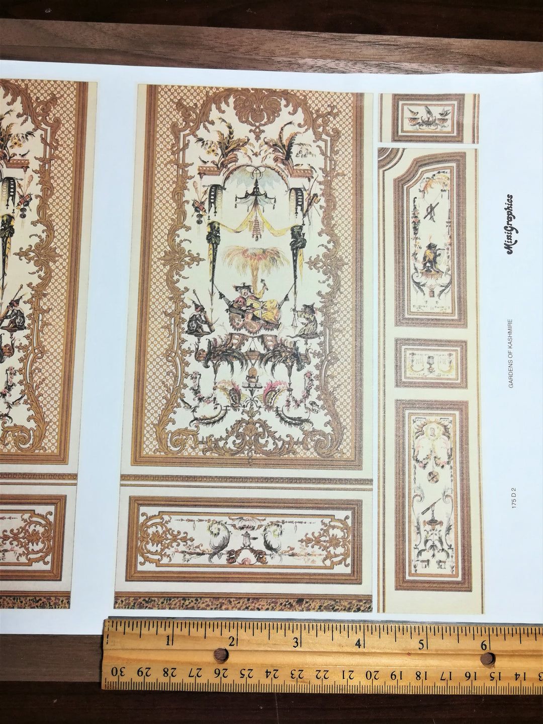 1080x1440 Dollhouse Miniature Wallpaper Gardens of Kashmir Wall Panels Mural Min