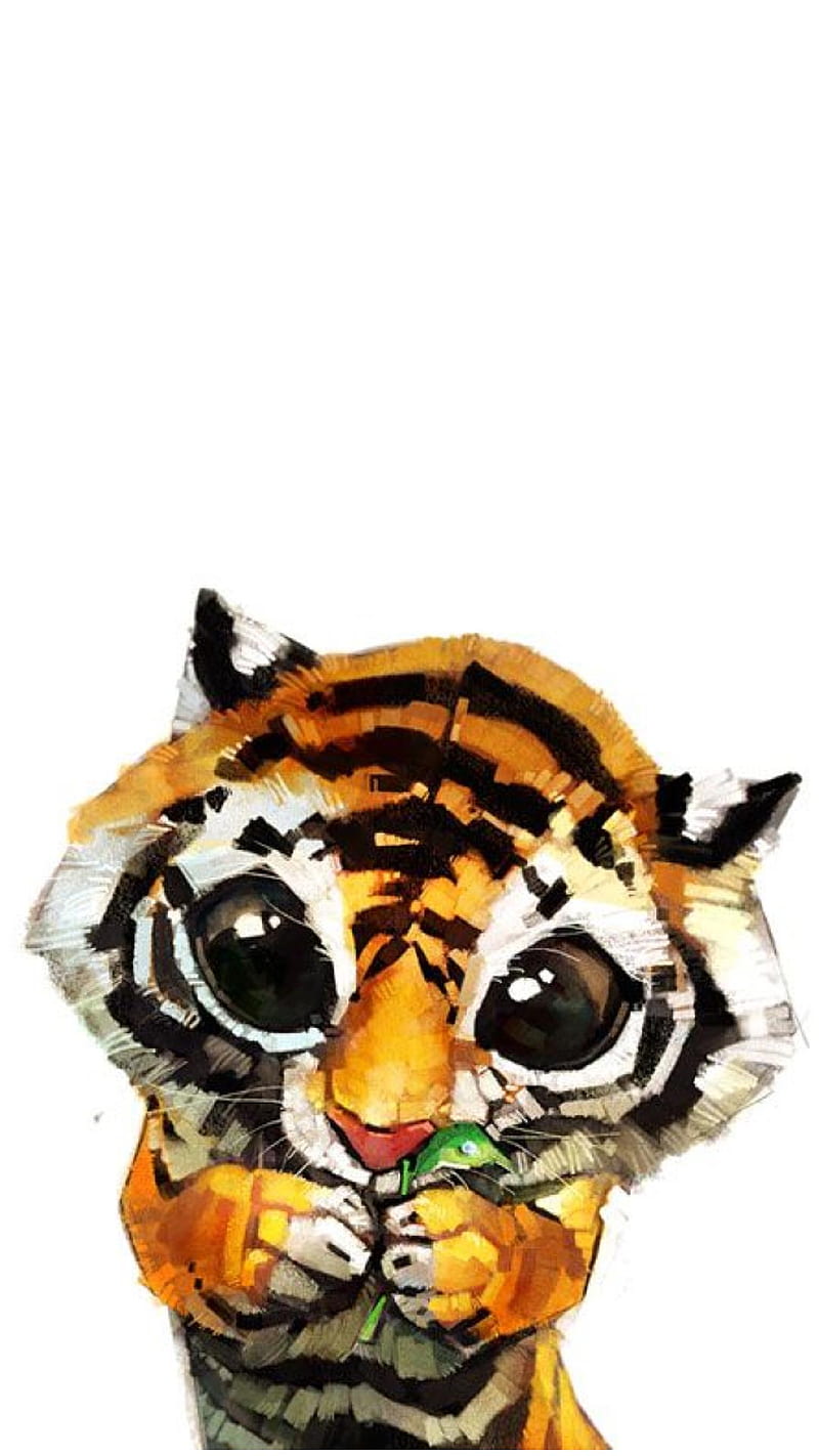 800x1422 Cute tiger, HD phone wallpaper