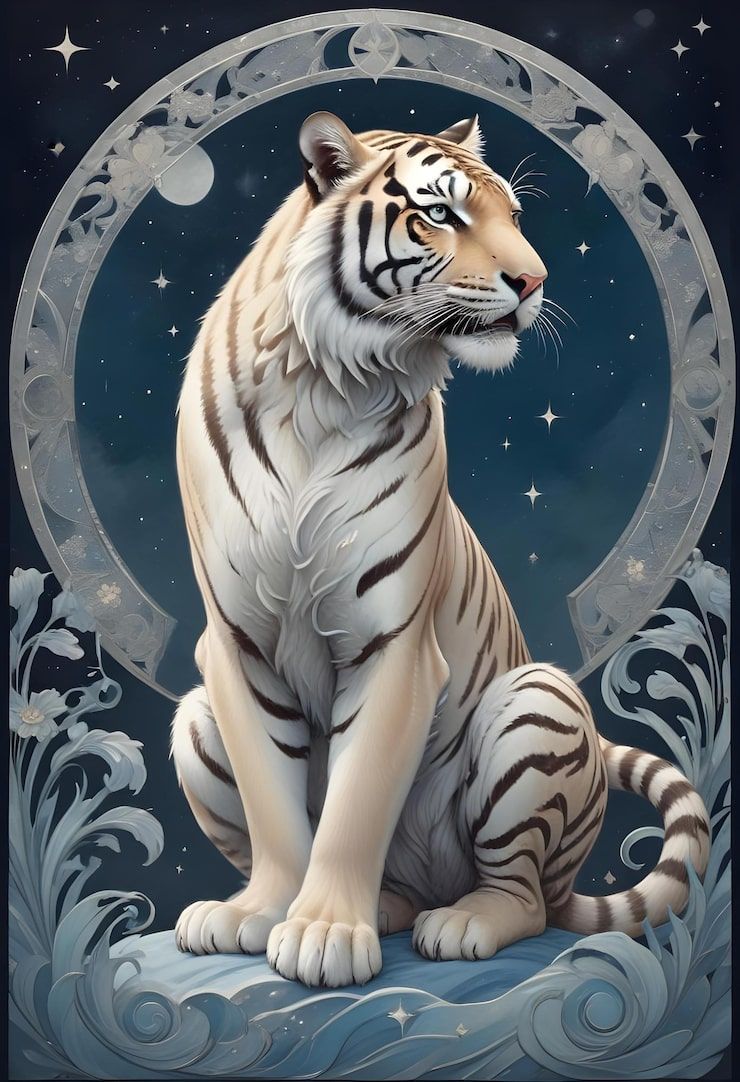 740x1082 Drawing Tiger Photo Free High Quality Picture