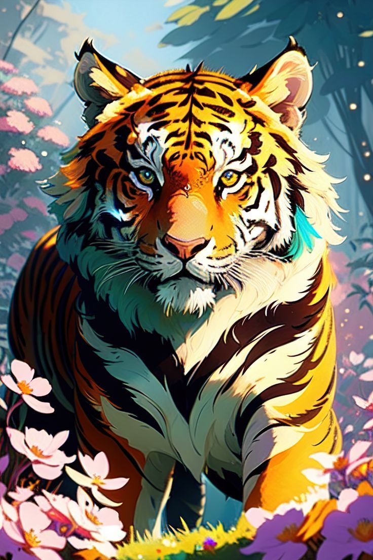 736x1104 Tiger Artwork