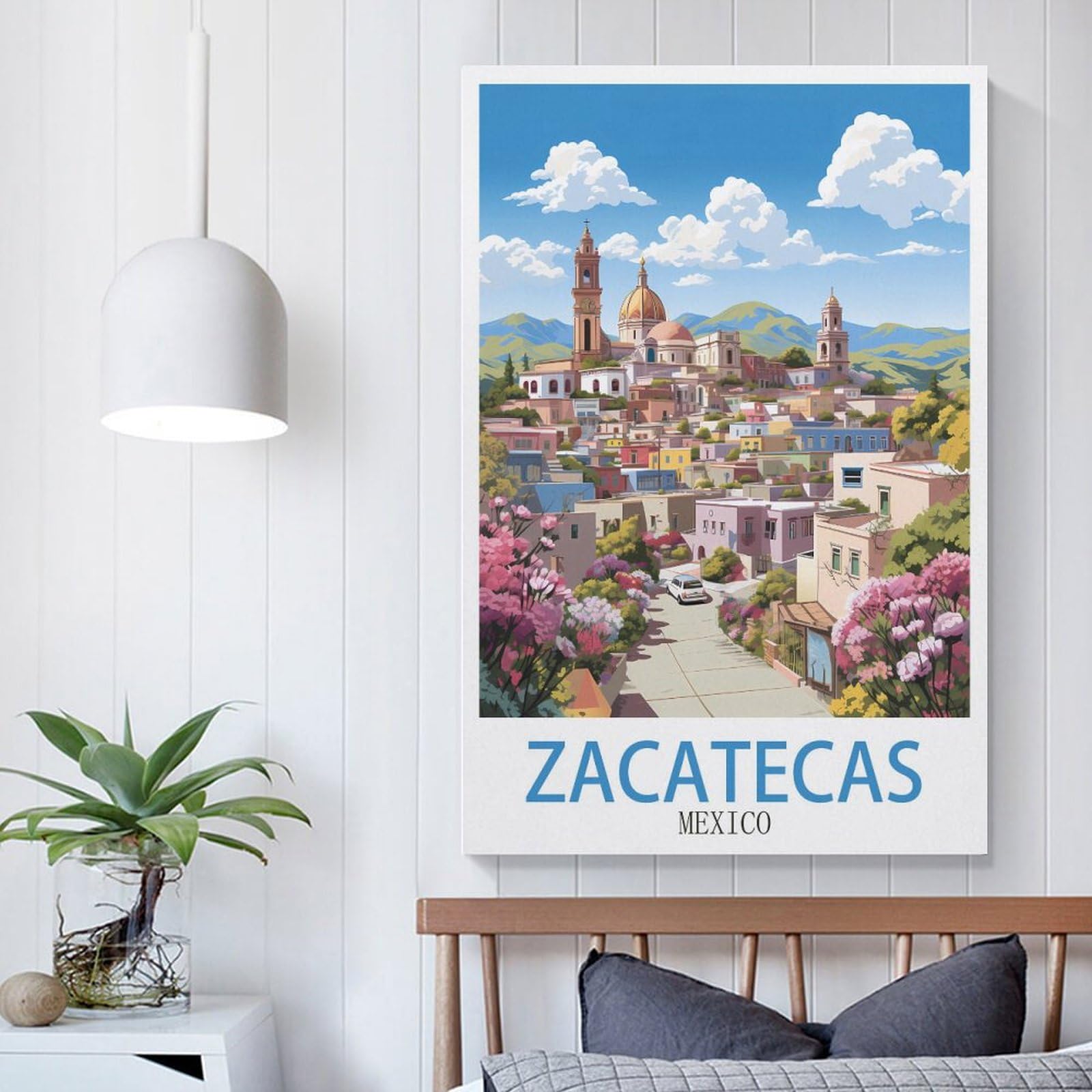 1600x1600 TIEIFIINX Zacatecas Mexico Vintage Travel Posters 08x12inch(20x30cm) Canvas Wall Posters And Art Picture Print Modern Family Bedroom Decor: Posters & Prints