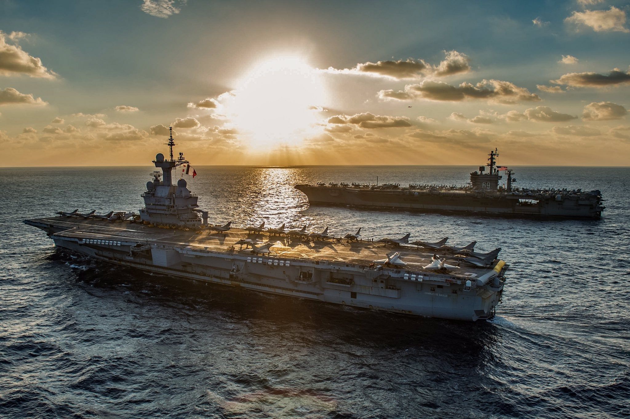 2048x1364 Charles de Gaulle and USN Dwight D. Eisenhower [2048 x 1364]
