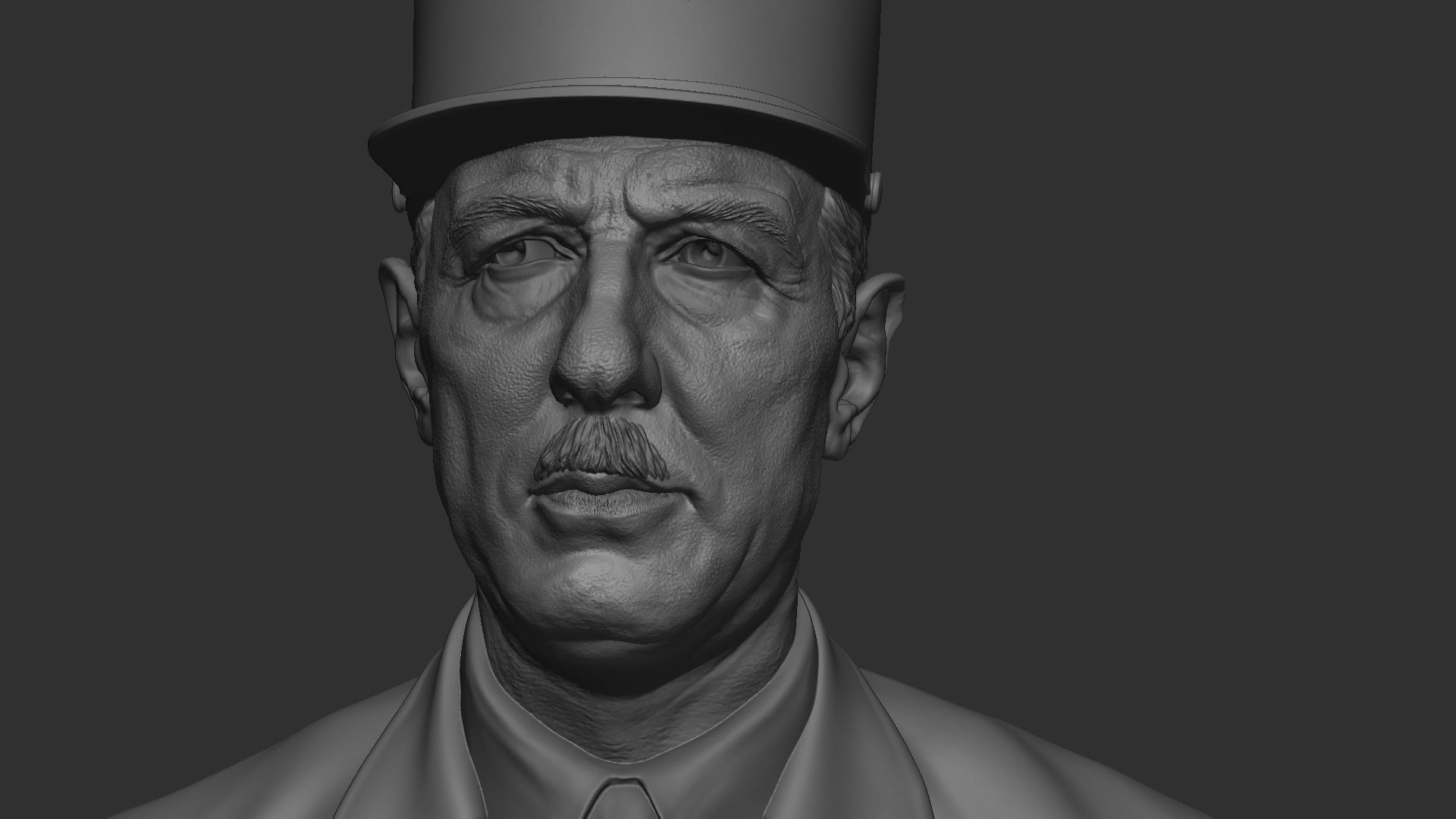 1920x1080 Charles de Gaulle 3D model 3D printable