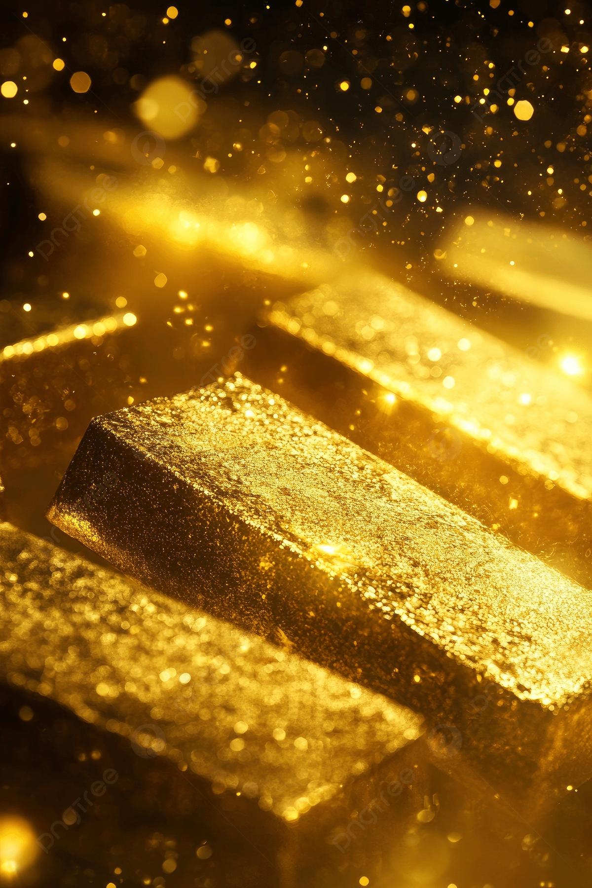 1200x1800 Gold Bars Background With Sparkling And Glimmering In The Air Wallpaper Image For Free Download