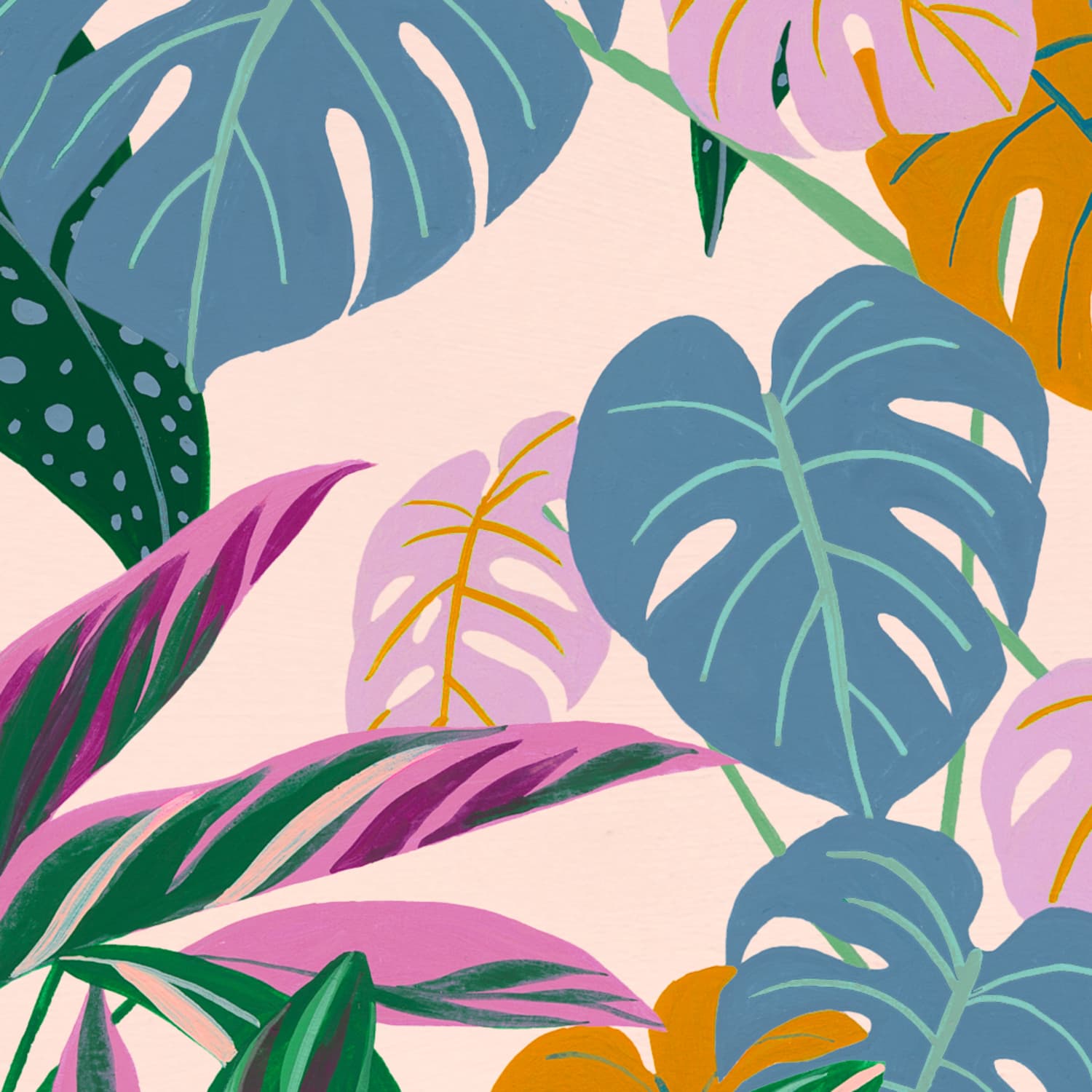 1500x1500 Plant Filled Zoom Background For Spring