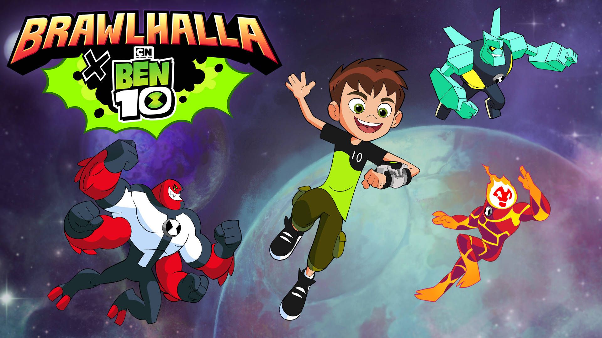 1920x1080 Download Ben 10 Omnitrix Four Arms Diamondhead Heatblast Wallpaper