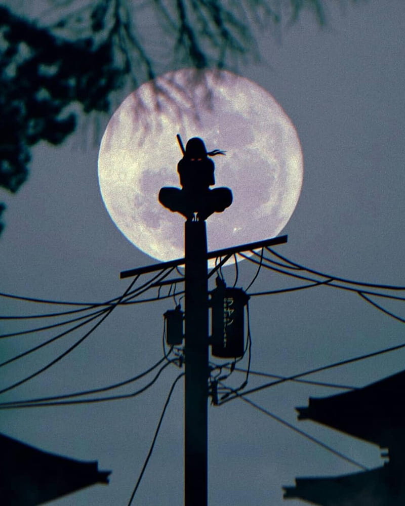 800x1000 Itachi, moon, obnubilant, HD phone wallpaper