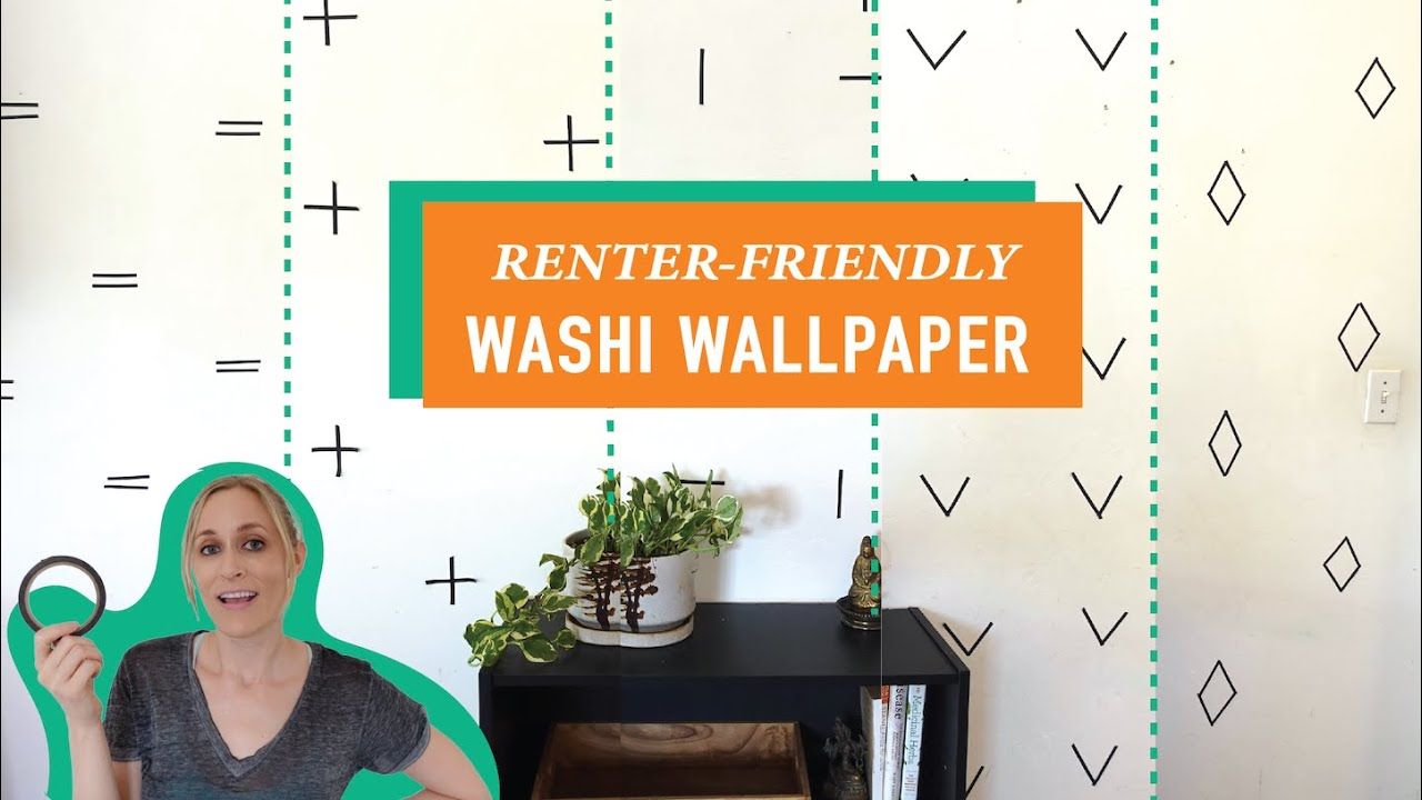 1280x720 Renter Friendly Wallpaper With Washi Tape. Easy Accent Wall