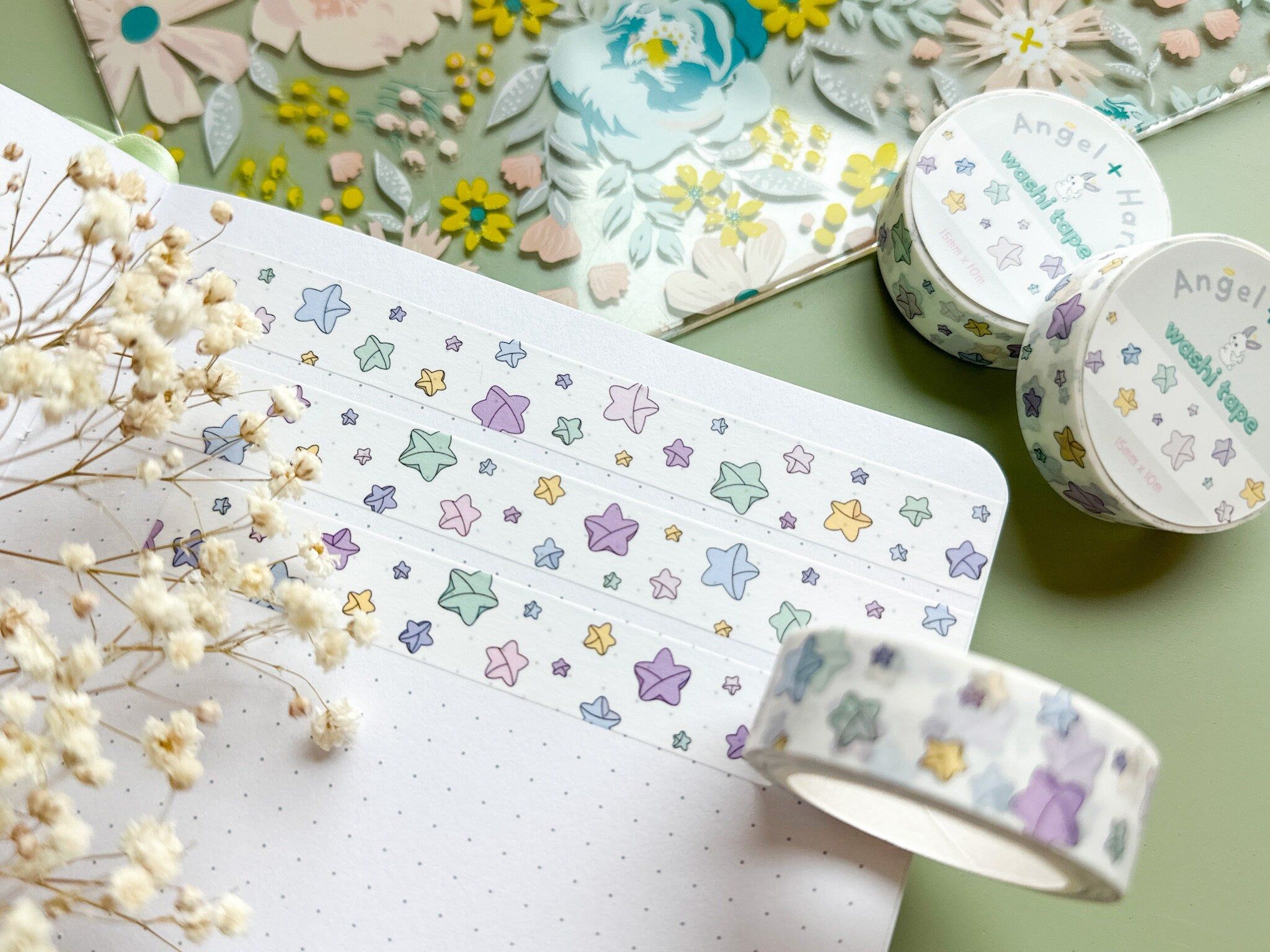 2048x1536 Origami Stars Washi Tape