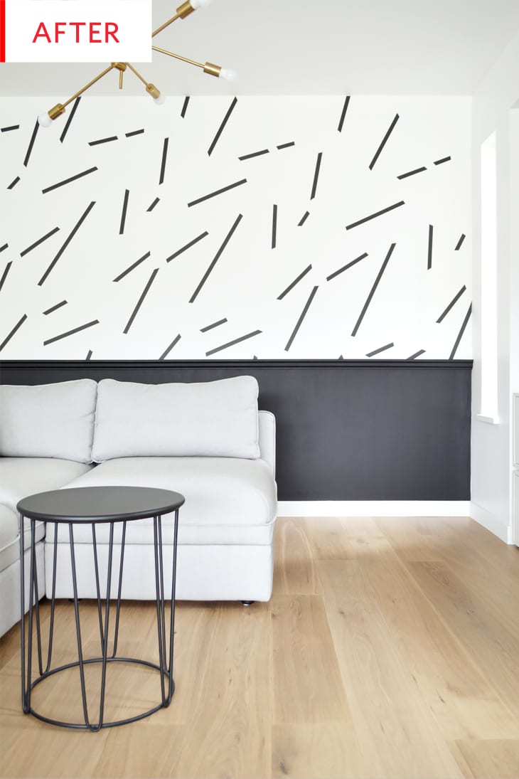 730x1095 Living Room Washi Tape Wallpaper Project Photo