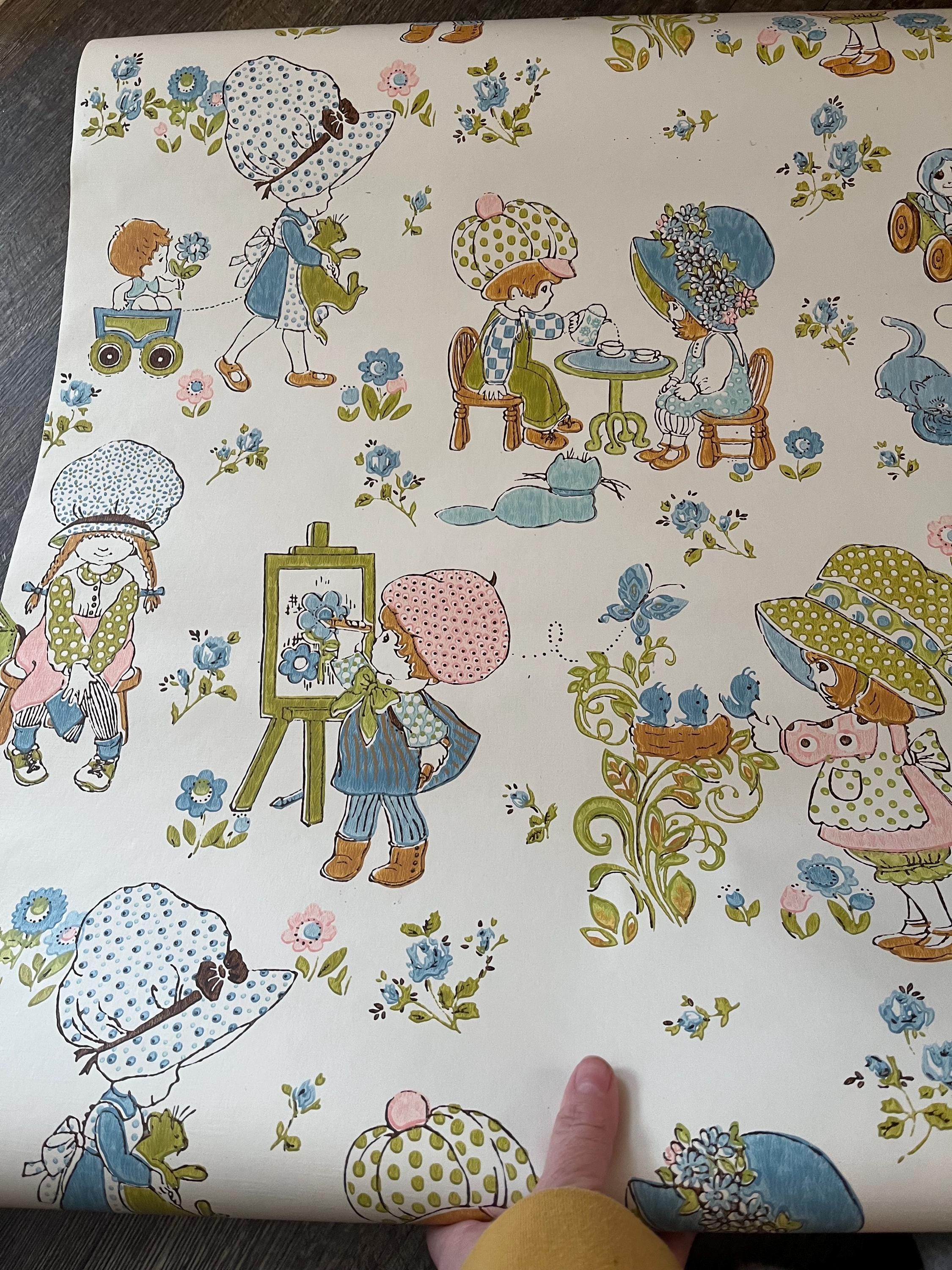 2250x3000 Vintage Holly Hobbie Wallpaper Roll. Wallpaper Roll. Adorable Large Image! 20 1 2” Wide