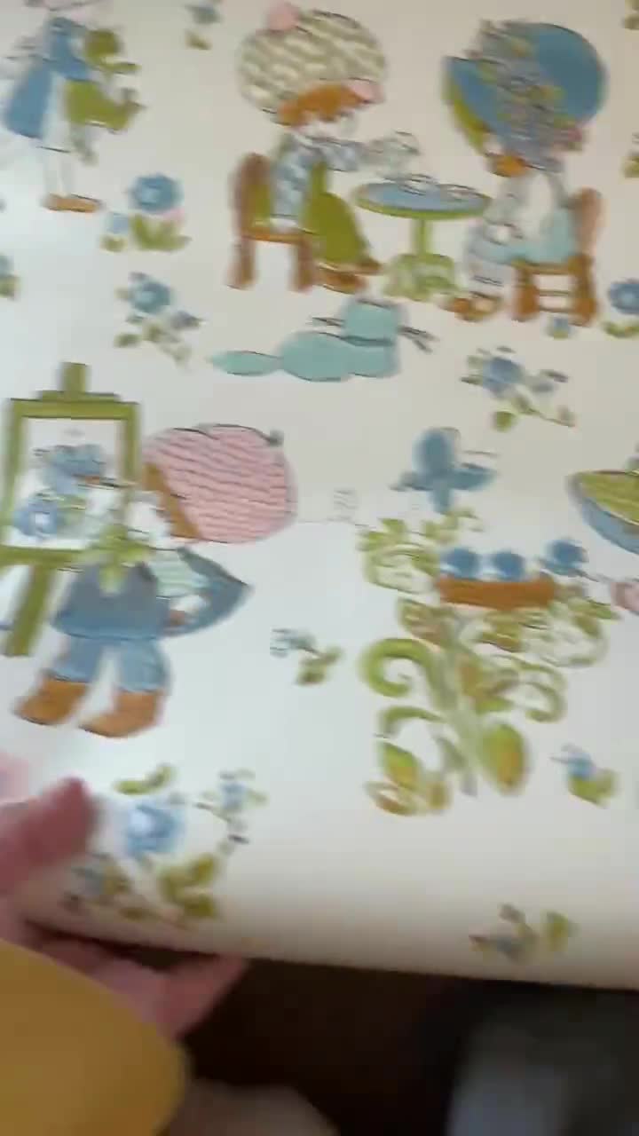 720x1280 Vintage Holly Hobbie Wallpaper Roll. Wallpaper Roll. Adorable Large Image! 20 1 2” Wide