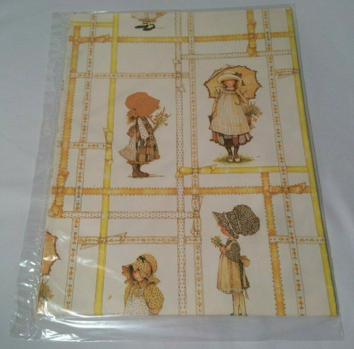 1181x1165 NOS 1980's Vintage Holly Hobbie Gift Wrap Paper
