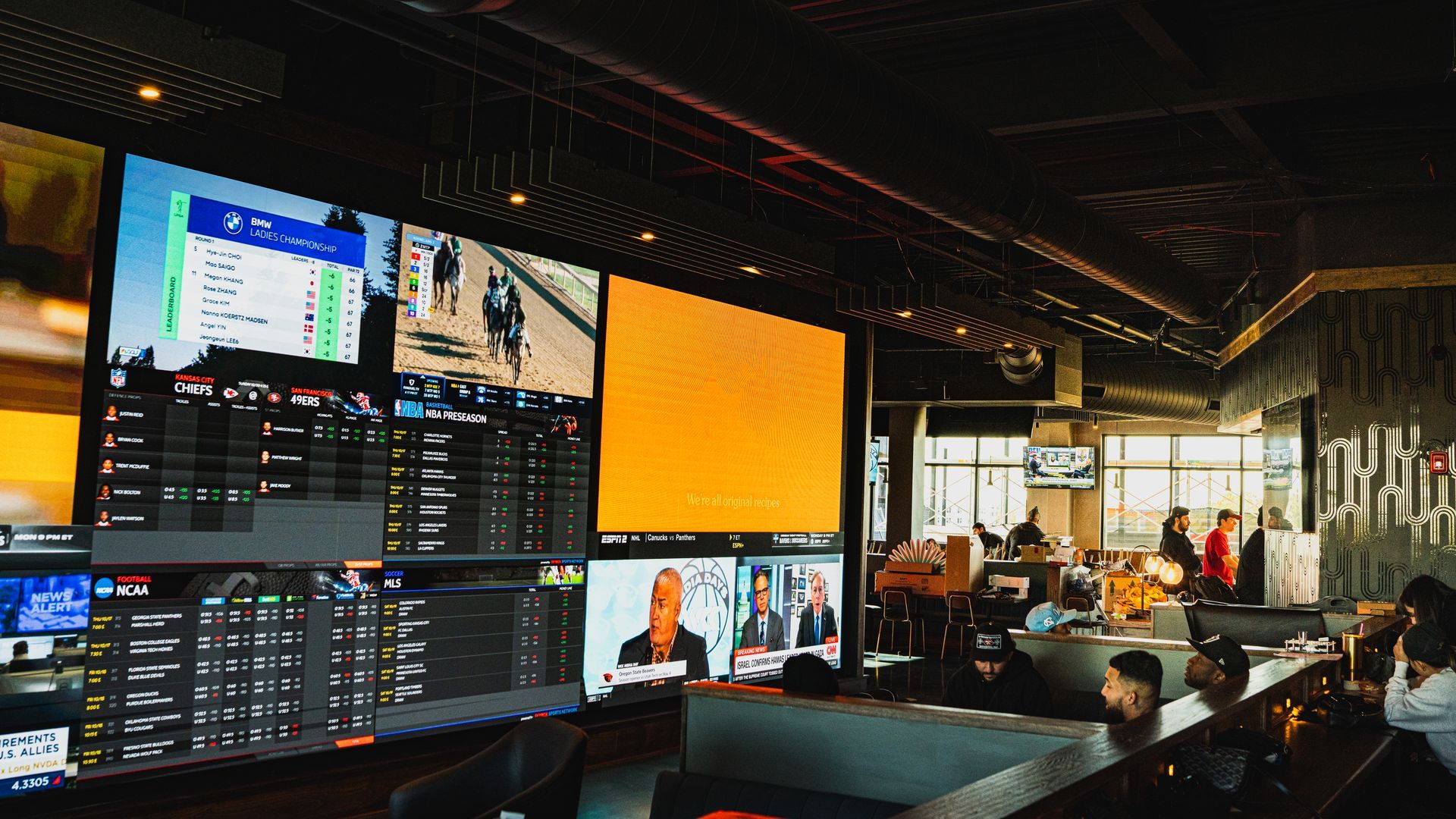 1920x1080 Massive Sports Bar With 40 Foot TV Wall And Rooftop Patio Opening In Lower South End