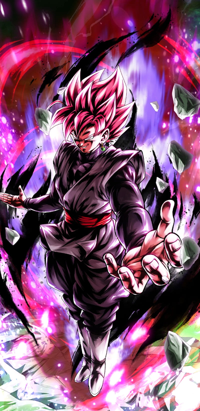 800x1644 Goku Black Rose, dragon ball legends, goku black, super saiyan, HD phone wallpaper