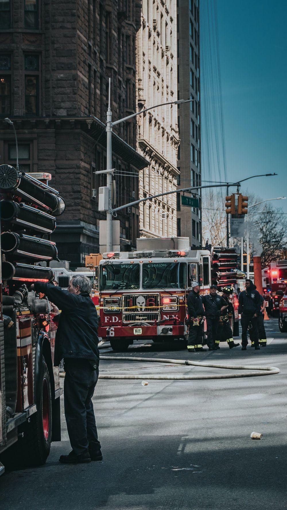 1000x1777 red and black fire truck photo