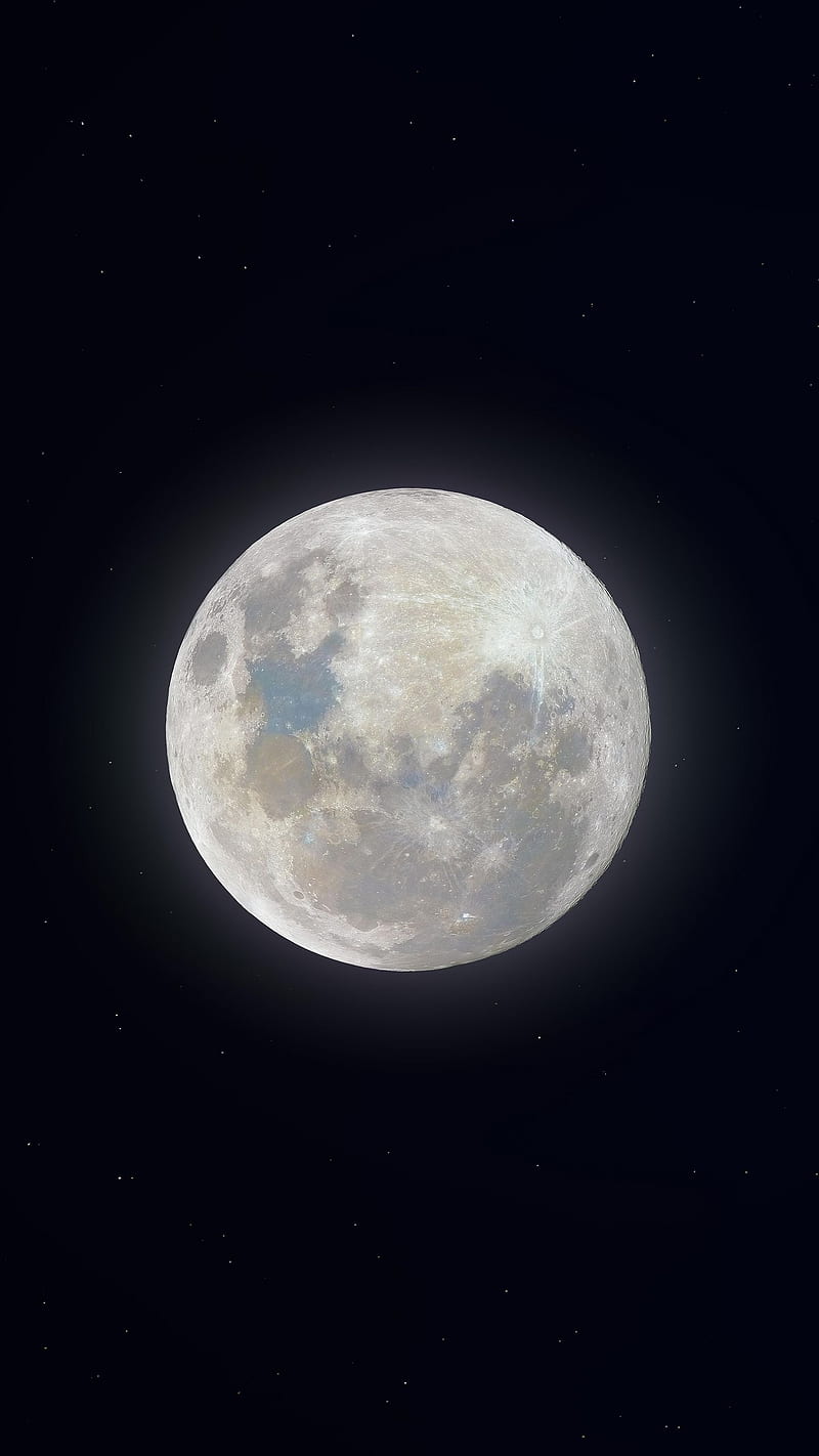 800x1422 HD bright full moon wallpaper