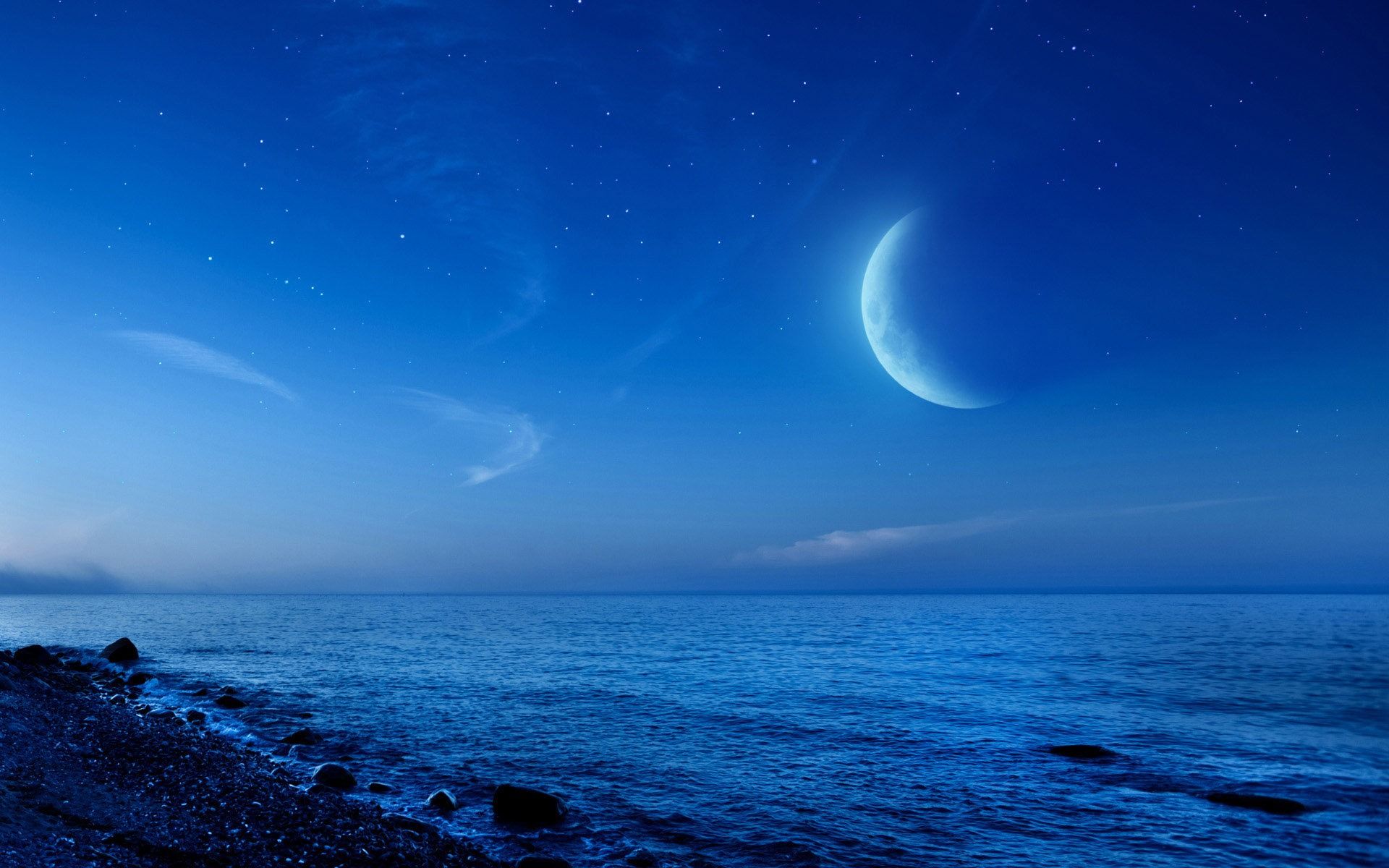 1920x1200 Bright Moon Mid Autumn Festival Landscape Wallpaper