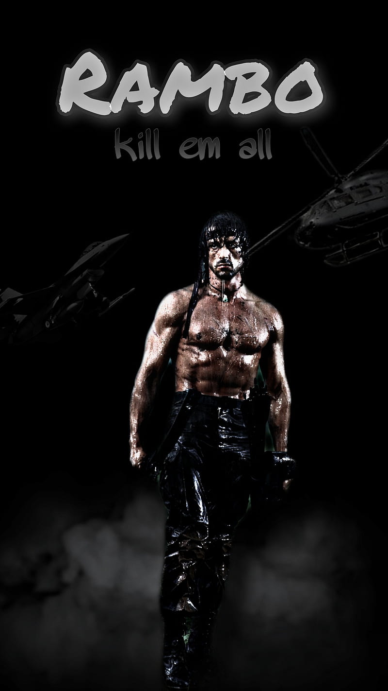 800x1422 Rambo, guns, military, shady, smoke, HD phone wallpaper