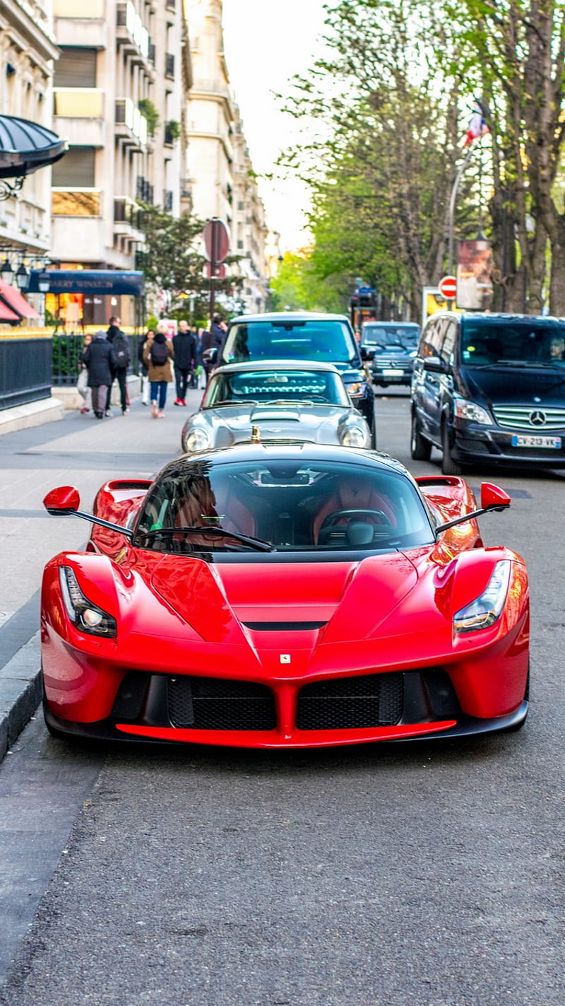 800x1423 Ferrari LaFerrari, hypercar, paris, supercar, HD phone wallpaper