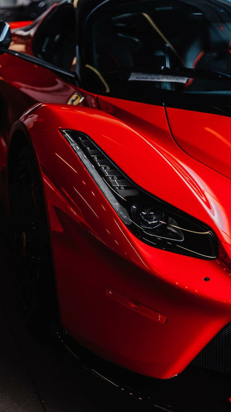 800x1422 FERRARI LaFerrari, ferrari, laferrari, red, car, hypercar, supercar, sports, HD phone wallpaper