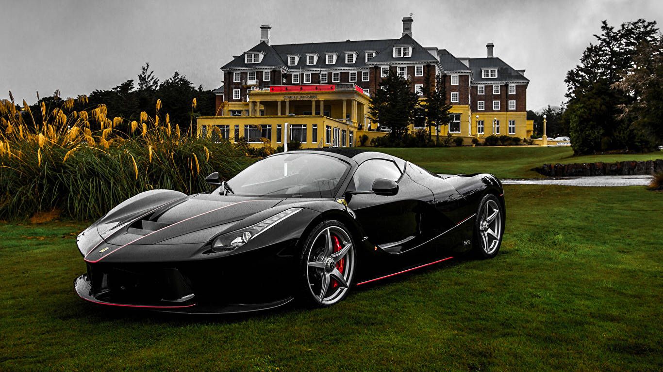 1366x768 Download 1366x768 Ferrari HD Black LaFerrari Aperta Wallpaper