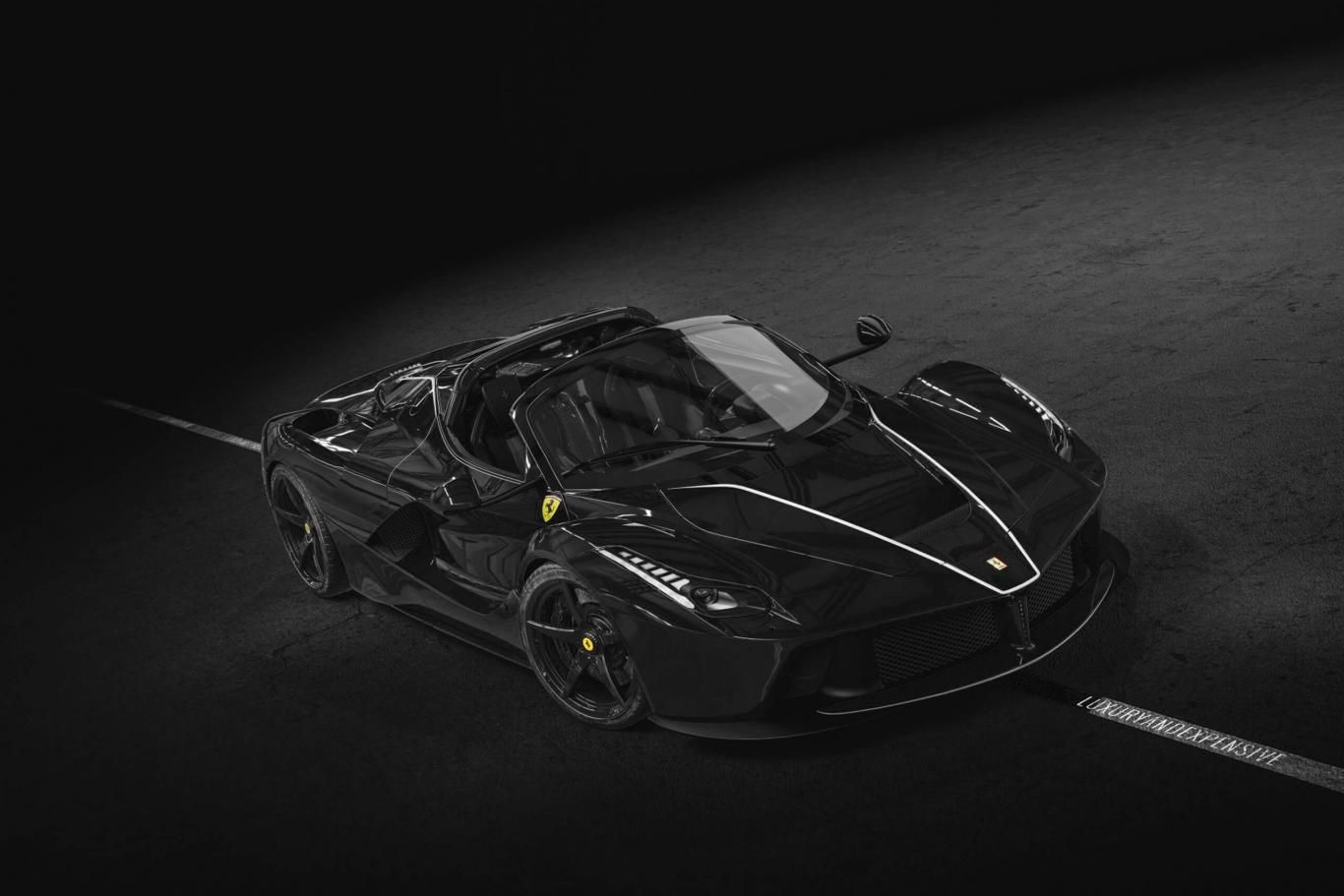 1366x911 Ferrari Laferrari Aperta black