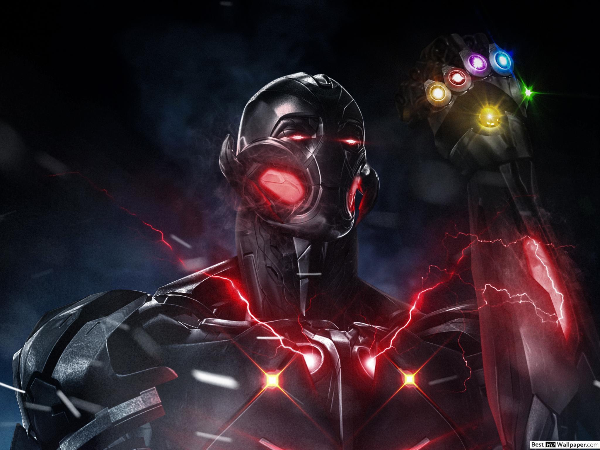 2048x1536 Avengers: Endgame - Ultron với hình nền HD găng tay vô cực