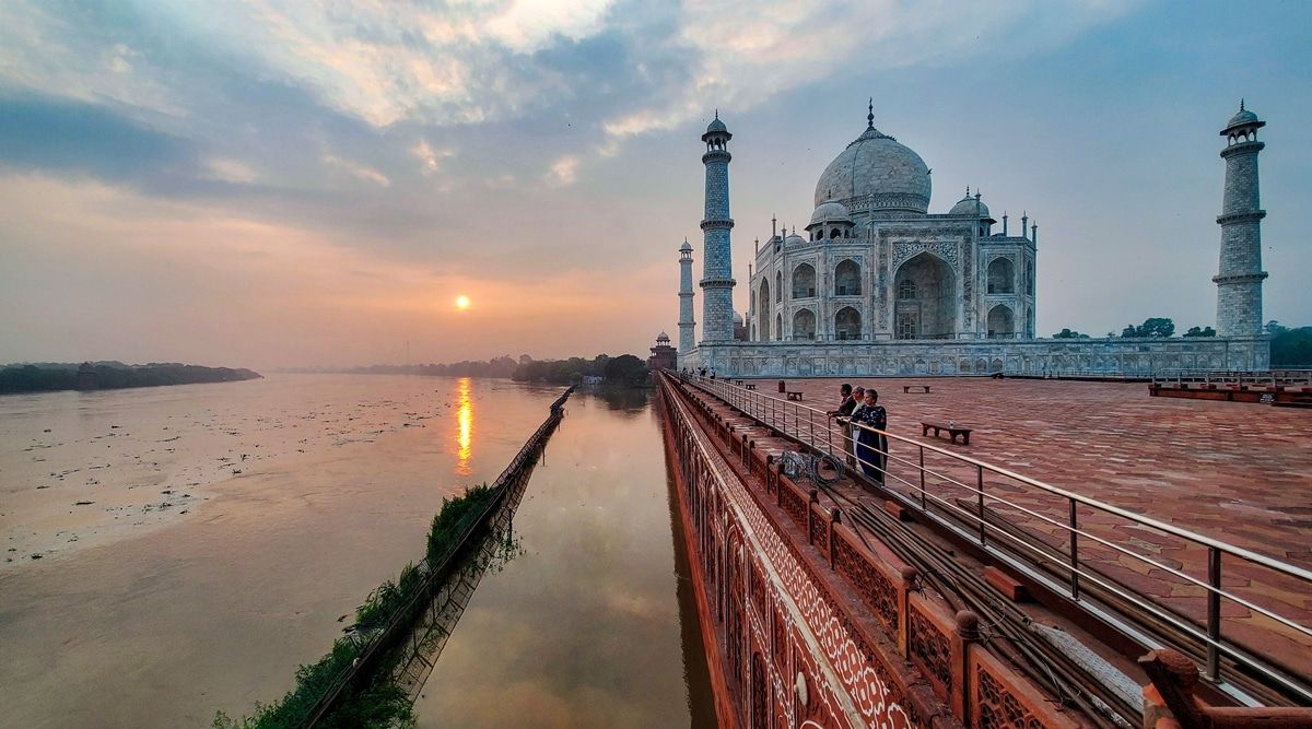 1200x667 Yamuna floodwater reaches Taj outer wall, for the first time in 45 years. India News Indian Express
