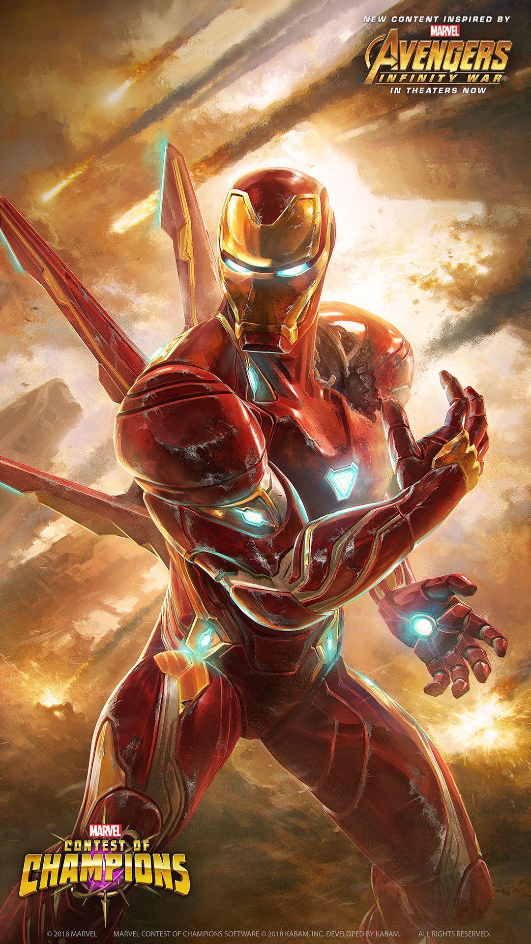 1080x1920 Iron Man Infinity Gauntlet hình nền