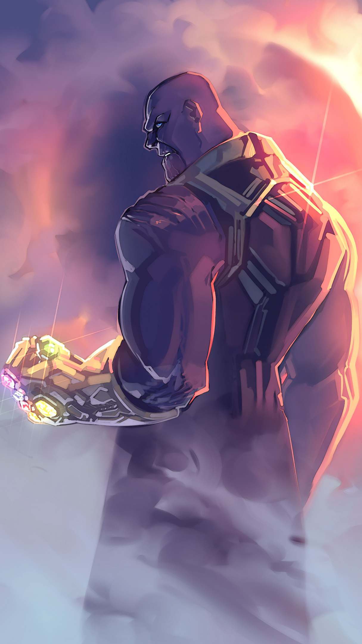 1215x2158 Thanos Với Hình nền Găng tay Vô cực - Hình nền Android