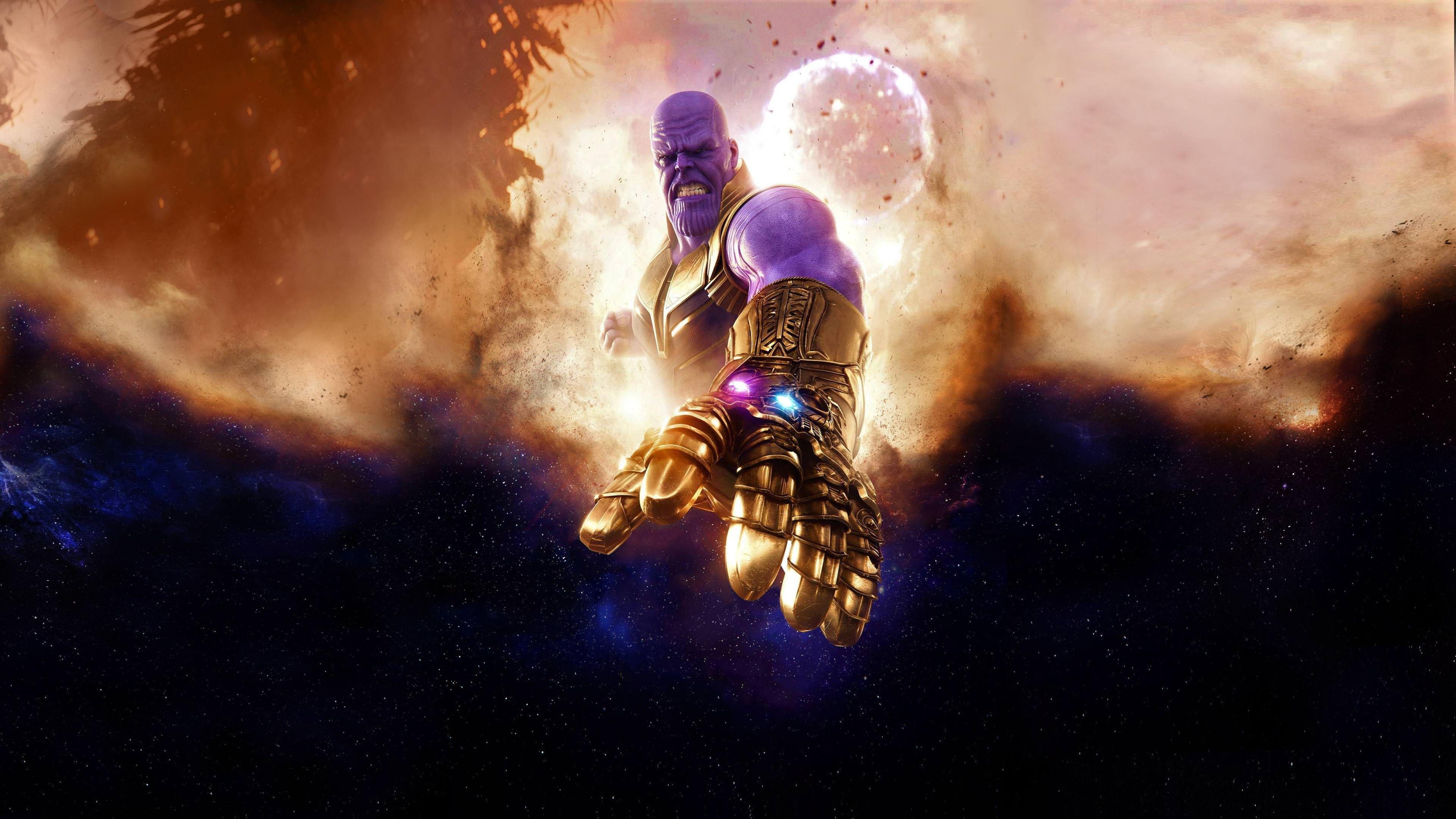 3840x2160 Marvel Studios Cuộc chiến vô cực của Avengers, Thanos với Vô cực